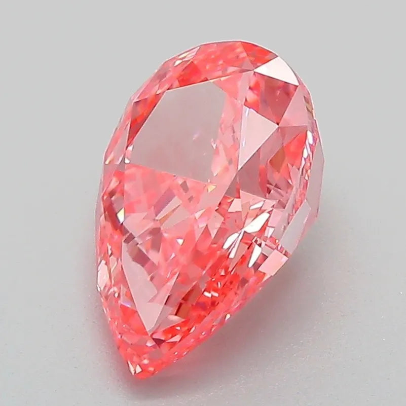 2.16ct Pear Lab Grown Diamond (Colour Fancy Vivid Pink, Clarity VVS2, IGI Certified)
