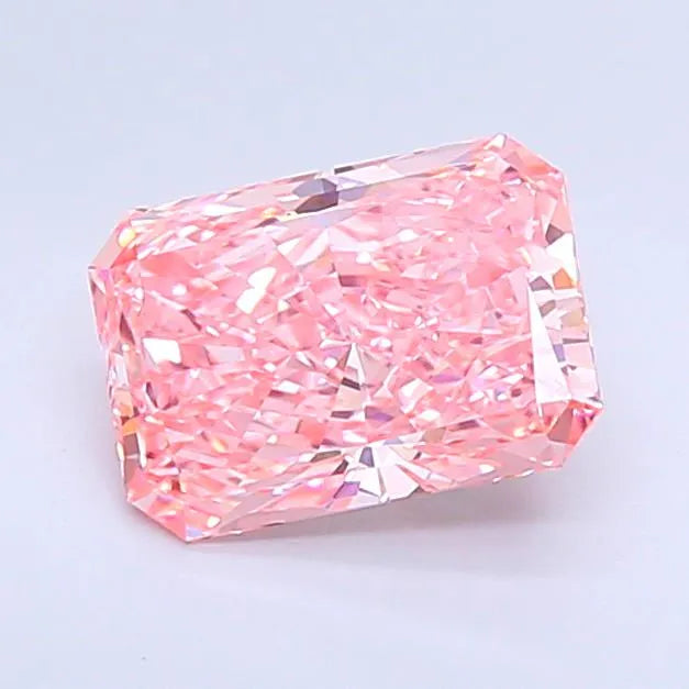 2.50ct Radiant Lab Grown Diamond (Colour Fancy Vivid Pink, Clarity VVS1, IGI Certified)