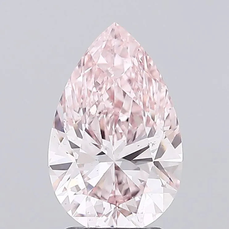 2.52ct Pear Lab Grown Diamond (Colour Fancy Vivid Pink, Clarity VS2, IGI Certified)