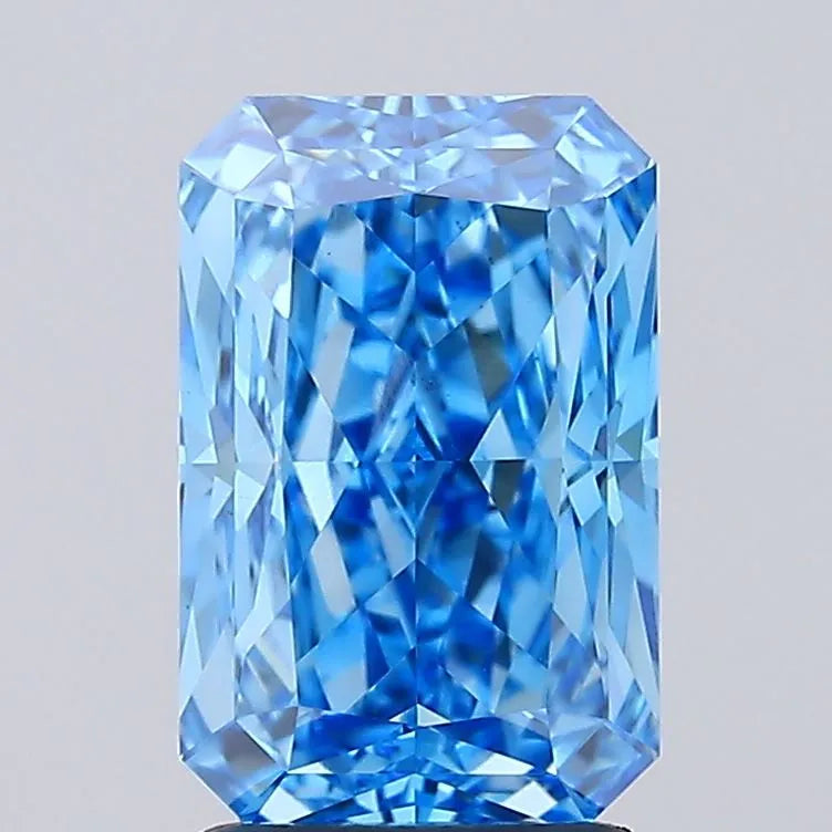 2.53ct Radiant Lab Grown Diamond (Colour Fancy Vivid Blue, Clarity VS1, IGI Certified)