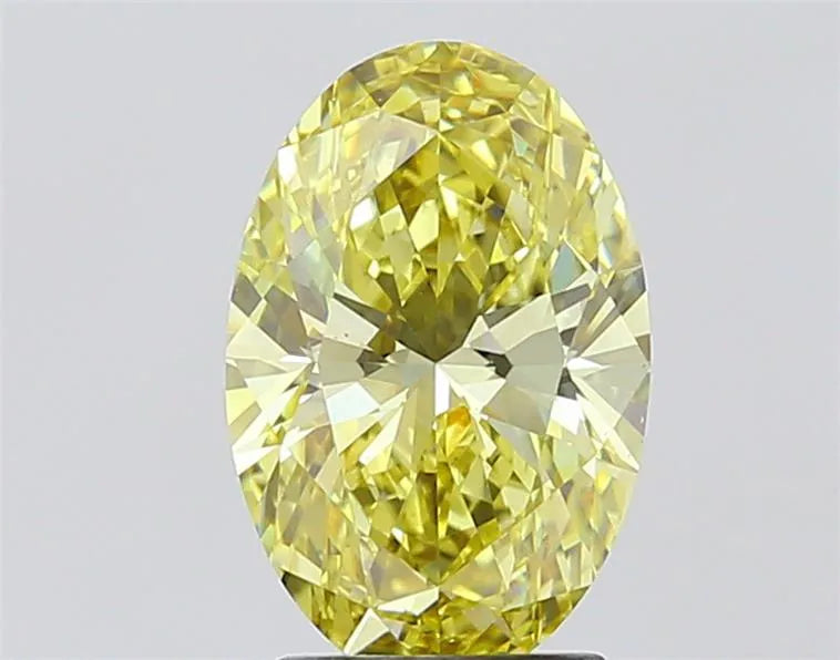 2.55ct Oval Lab Grown Diamond (Colour Fancy Intense Yellow, Clarity VVS2, IGI Certified)