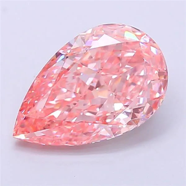 2.55ct Pear Lab Grown Diamond (Colour Fancy Vivid Pink, Clarity VVS1, IGI Certified)