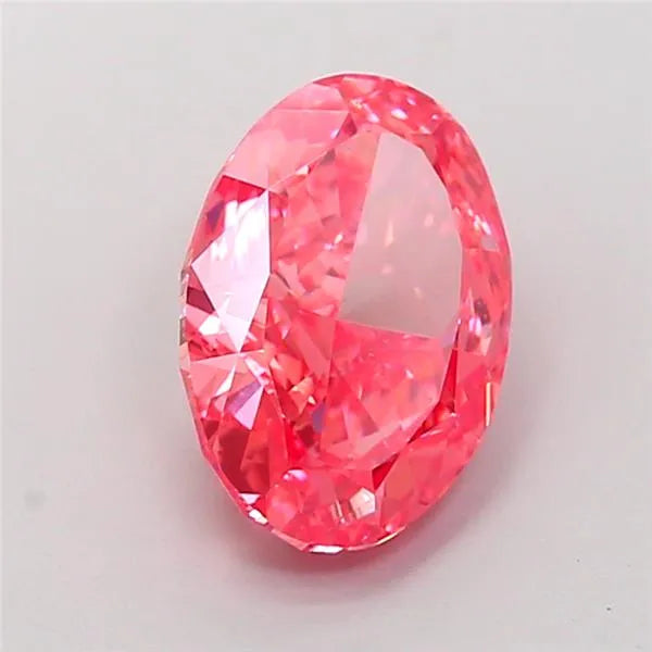 2.56ct Oval Lab Grown Diamond (Colour Fancy Vivid Pink, Clarity VVS2, IGI Certified)