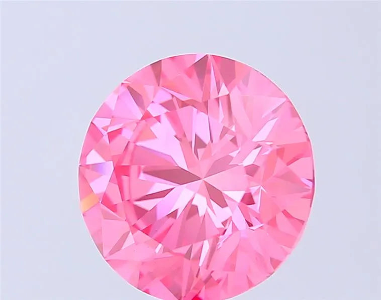 2.59ct Round Lab Grown Diamond (Colour Fancy Vivid Pink, Clarity VS1, Cut ID, IGI Certified)