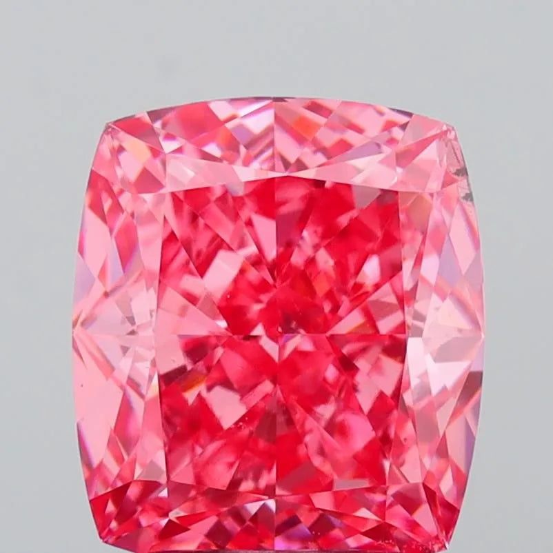 2.64ct Cushion modified Lab Grown Diamond (Colour Fancy Vivid Pink, Clarity VS2, IGI Certified)