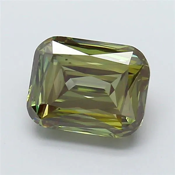 2.71ct Cushion modified Lab Grown Diamond (Colour Fancy Deep Green, Clarity VS2, IGI Certified)