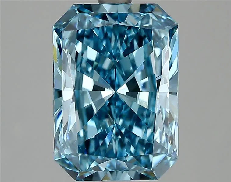 2.75ct Radiant Lab Grown Diamond (Colour Fancy Vivid Blue, Clarity VVS2, IGI Certified)