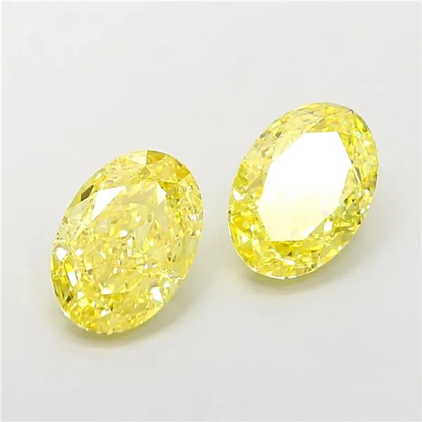2.81ct Oval Lab Grown Diamond (Colour Fancy Vivid Yellow, Clarity VS1, IGI Certified)
