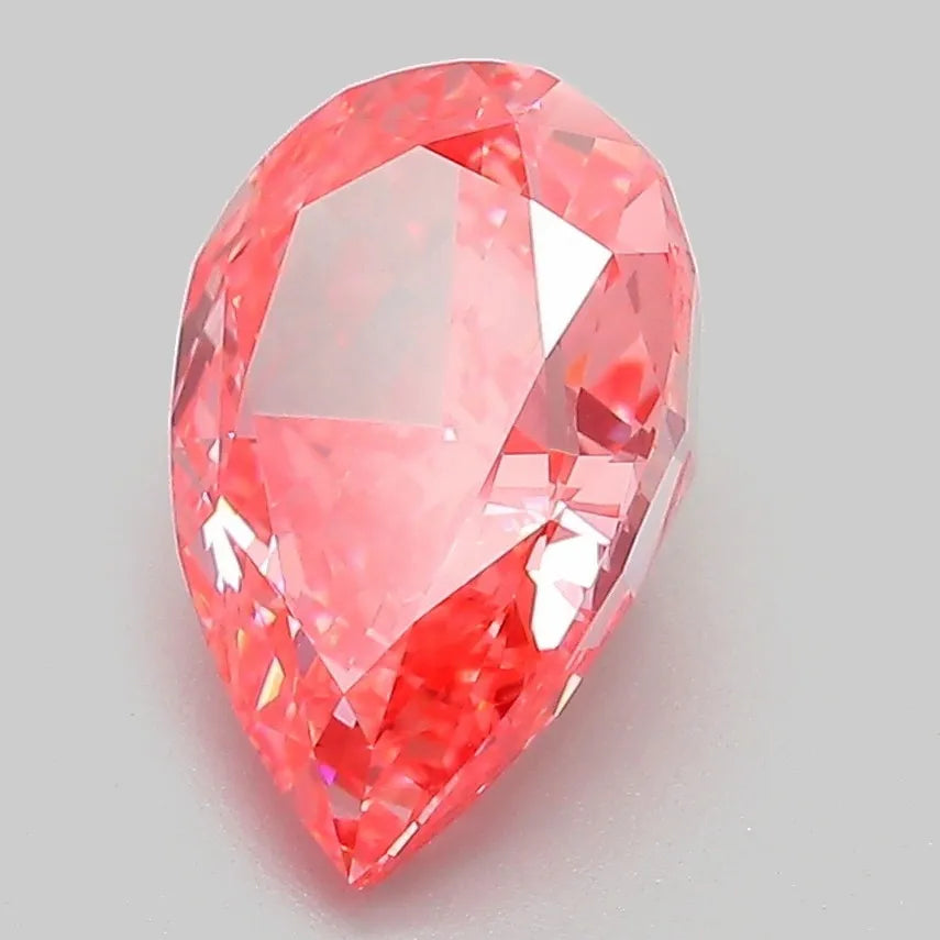 2.81ct Pear Lab Grown Diamond (Colour Fancy Vivid Pink, Clarity VVS2, IGI Certified)
