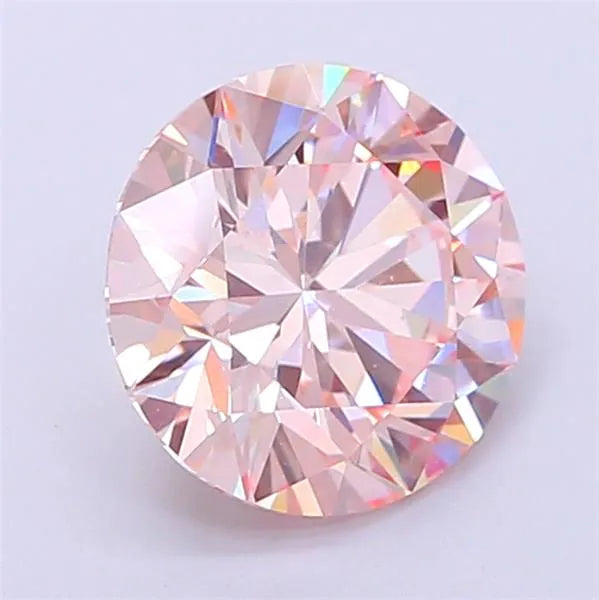 2.81ct Round Lab Grown Diamond (Colour Fancy Pink, Clarity VS1, Cut ID, IGI Certified)
