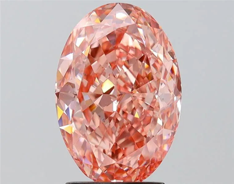 2.83ct Oval Lab Grown Diamond (Colour Fancy Vivid Pink, Clarity VS2, IGI Certified)