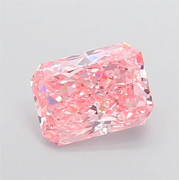 2.86ct Radiant Lab Grown Diamond (Colour Fancy Vivid Pink, Clarity VVS1, IGI Certified)