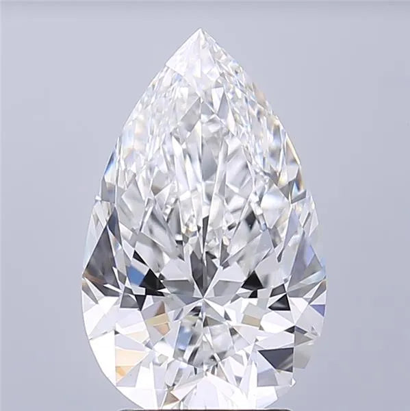 2.88ct Pear Lab Grown Diamond (Colour D, Clarity VVS2, IGI Certified)