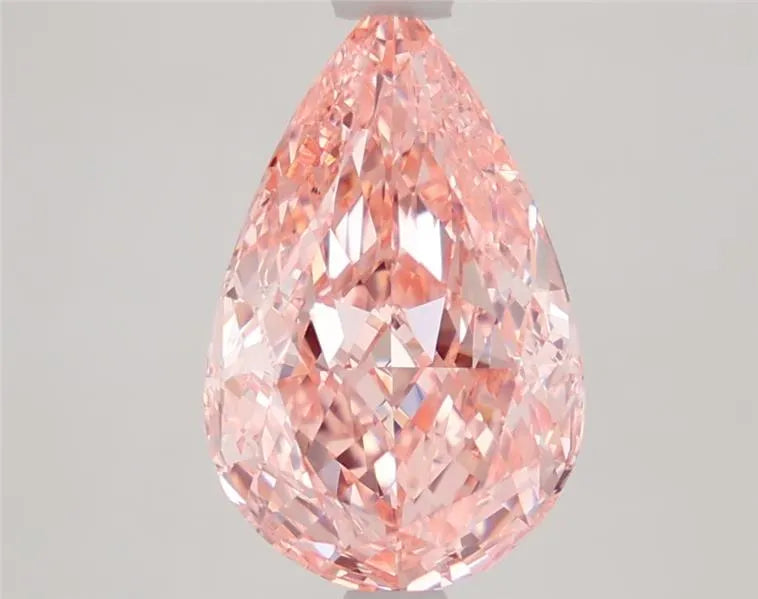 2.98ct Pear Lab Grown Diamond (Colour Fancy Vivid Pink, Clarity VVS2, IGI Certified)