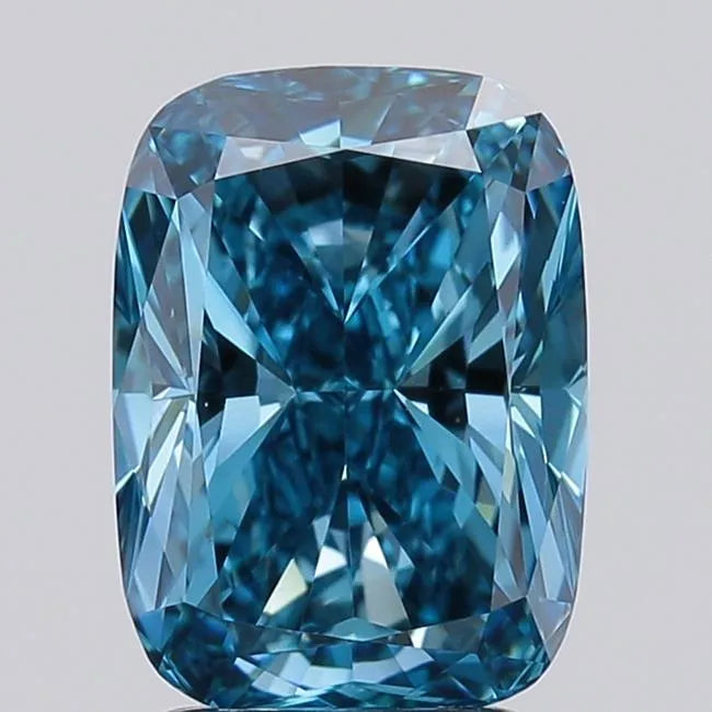 3.00ct Cushion modified Lab Grown Diamond (Colour Fancy Vivid Blue, Clarity VVS2, IGI Certified)