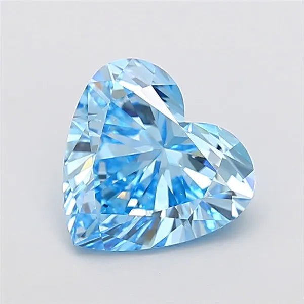 3.00ct Heart Lab Grown Diamond (Colour Fancy Vivid Blue, Clarity VS2, IGI Certified)