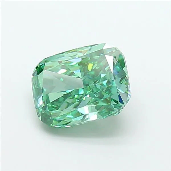 3.01ct Cushion modified Lab Grown Diamond (Colour Fancy Vivid Green, Clarity VS1, IGI Certified)