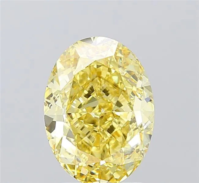 3.01ct Oval Lab Grown Diamond (Colour Fancy Intense Yellow, Clarity VS2, IGI Certified)