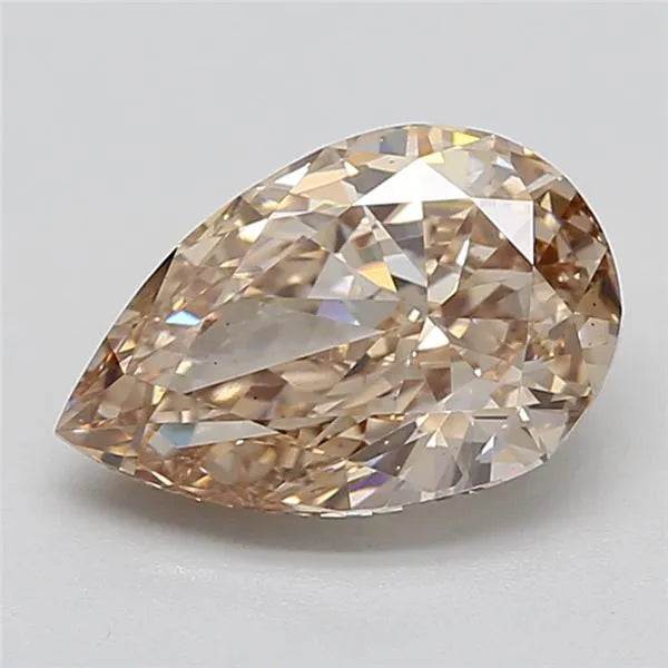 3.02ct Pear Lab Grown Diamond (Colour Very Light Brown, Clarity VS2, IGI Certified)