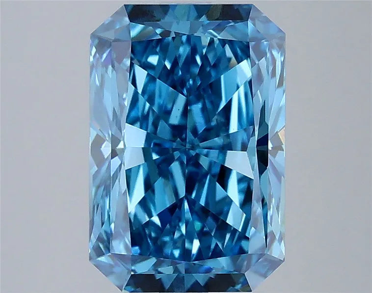 3.02ct Radiant Lab Grown Diamond (Colour Fancy Vivid Blue, Clarity VS1, IGI Certified)
