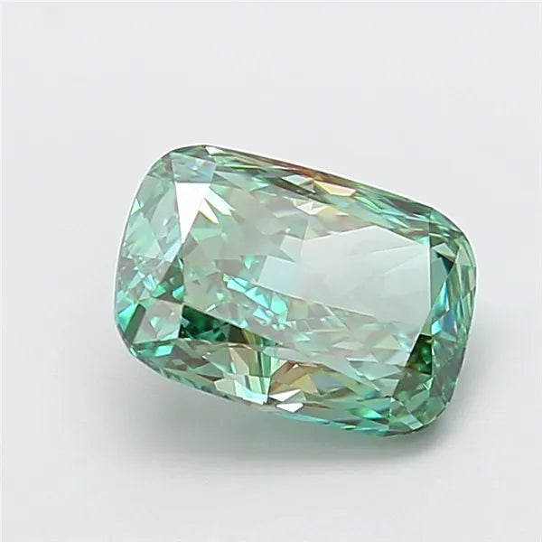 3.03ct Cushion modified Lab Grown Diamond (Colour Fancy Vivid Green, Clarity VVS2, IGI Certified)