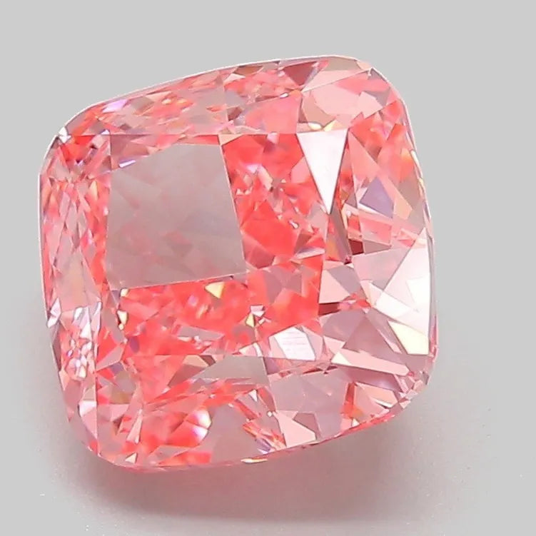 3.04ct Cushion modified Lab Grown Diamond (Colour Fancy Vivid Pink, Clarity VVS2, IGI Certified)