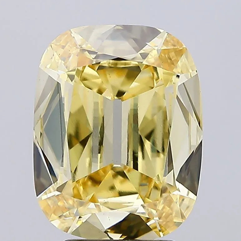 3.05ct Cushion brilliant Lab Grown Diamond (Colour Fancy Light Yellow, Clarity VS1, IGI Certified)