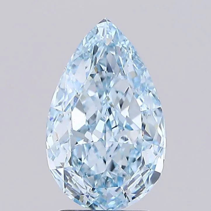 3.05ct Pear Lab Grown Diamond (Colour Fancy Intense Blue, Clarity VVS2, IGI Certified)