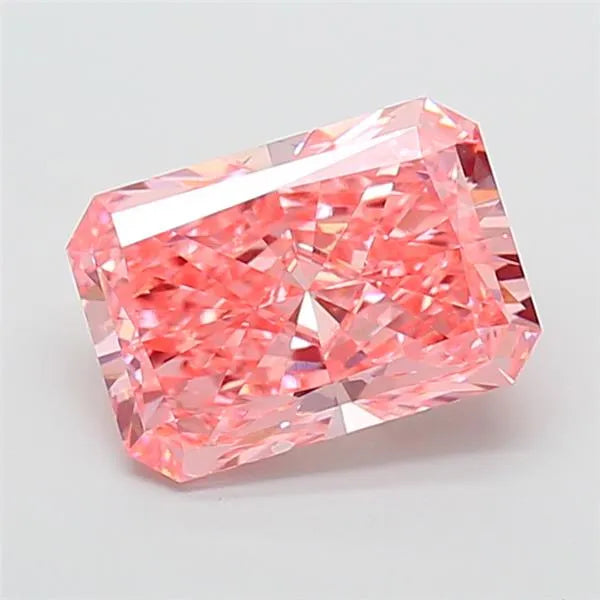 3.05ct Radiant Lab Grown Diamond (Colour Fancy Vivid Pink, Clarity VVS2, IGI Certified)