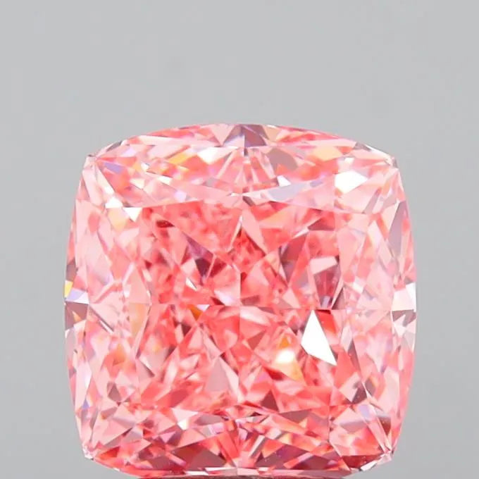 3.06ct Cushion modified Lab Grown Diamond (Colour Fancy Vivid Pink, Clarity VVS2, IGI Certified)