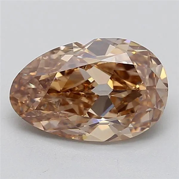 3.06ct Pear Lab Grown Diamond (Colour Fancy Brown, Clarity VS1, IGI Certified)