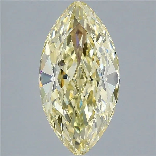 3.08ct Marquise Lab Grown Diamond (Colour Fancy Intense Yellow, Clarity VVS2, IGI Certified)