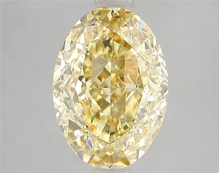 3.09ct Oval Lab Grown Diamond (Colour Fancy Intense Yellow, Clarity VVS2, IGI Certified)