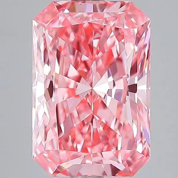 3.09ct Radiant Lab Grown Diamond (Colour Fancy Vivid Pink, Clarity VVS2, IGI Certified)