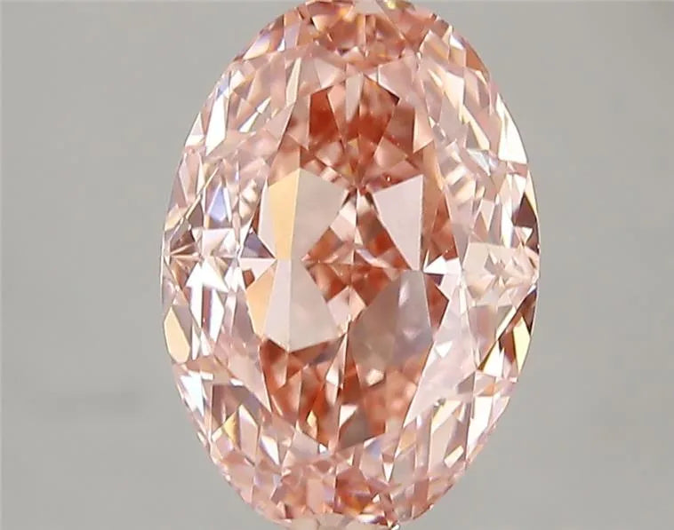 3.11ct Oval Lab Grown Diamond (Colour Fancy Vivid Pink, Clarity VS1, IGI Certified)