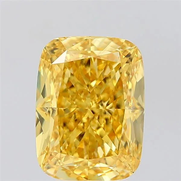 3.31ct Cushion modified Lab Grown Diamond (Colour Fancy Vivid Yellow, Clarity VS1, IGI Certified)