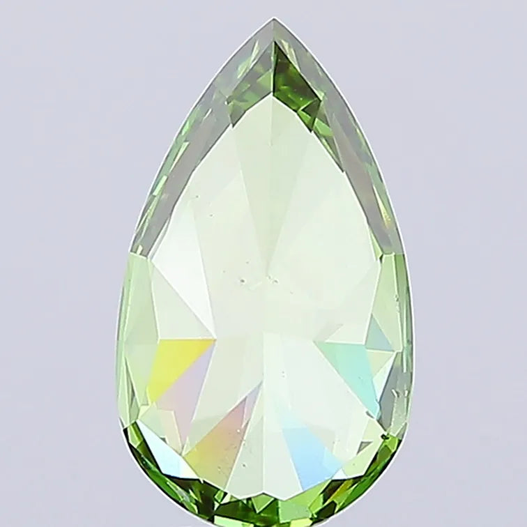3.50ct Pear Lab Grown Diamond (Colour Fancy Vivid Green, Clarity VS2, IGI Certified)