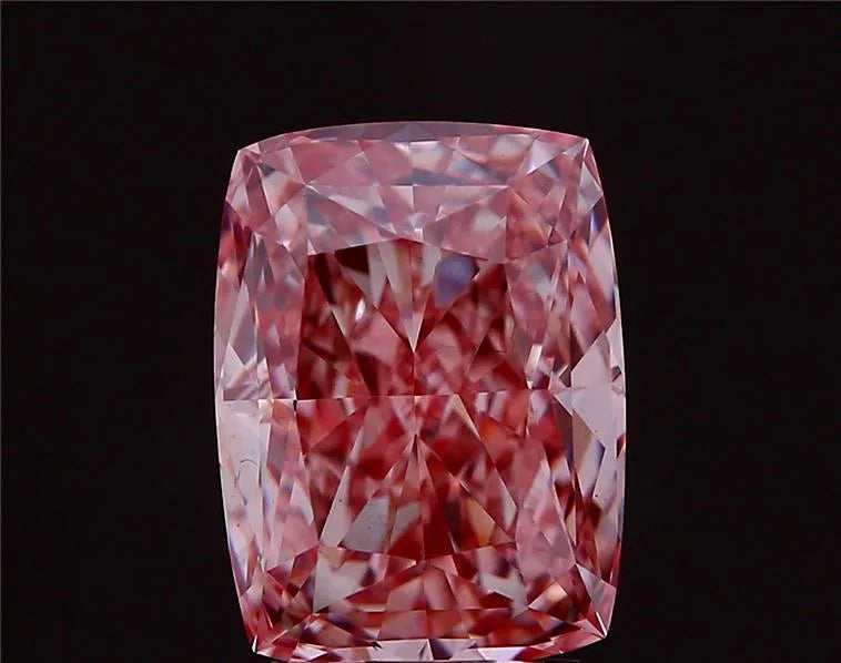 3.52ct Cushion modified Lab Grown Diamond (Colour Fancy Vivid Pink, Clarity VS1, IGI Certified)