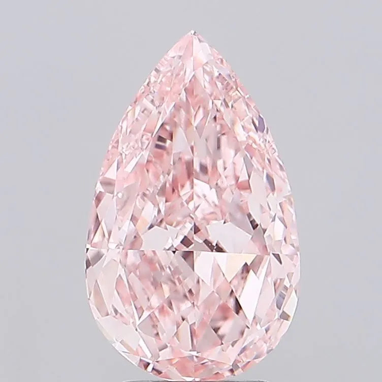 3.53ct Pear Lab Grown Diamond (Colour Fancy Vivid Pink, Clarity VVS2, IGI Certified)