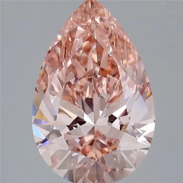 3.55ct Pear Lab Grown Diamond (Colour Fancy Vivid Pink, Clarity VVS2, IGI Certified)
