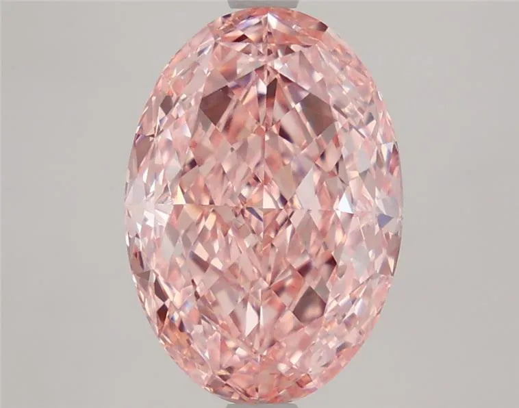 3.62ct Oval Lab Grown Diamond (Colour Fancy Vivid Pink, Clarity VS1, IGI Certified)