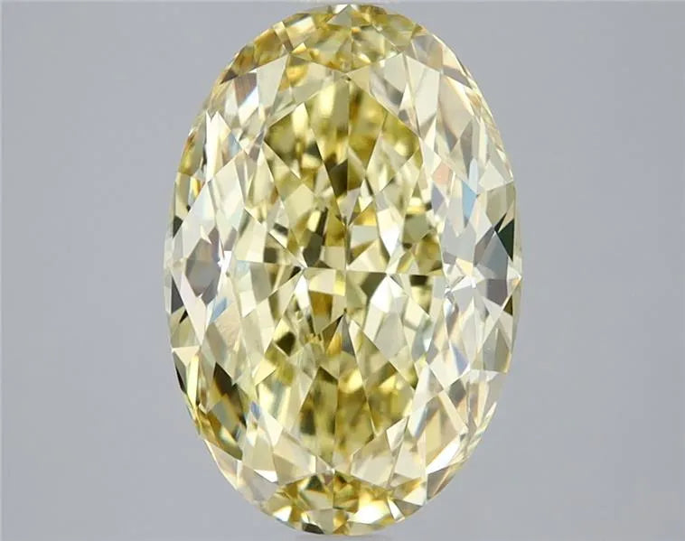 3.73ct Oval Lab Grown Diamond (Colour Fancy Intense Yellow, Clarity VS2, IGI Certified)
