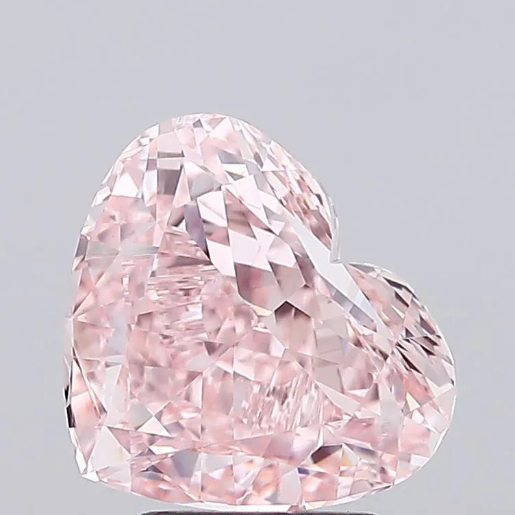 4.00ct Heart Lab Grown Diamond (Colour Fancy Vivid Pink, Clarity VVS2, IGI Certified)