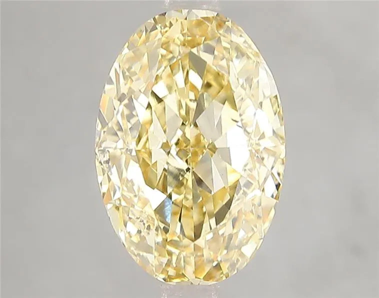 4.02ct Oval Lab Grown Diamond (Colour Fancy Vivid Yellow, Clarity VS2, IGI Certified)