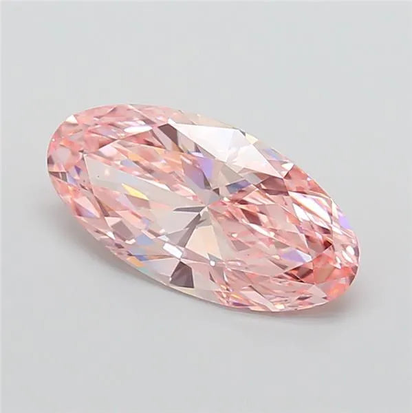 4.05ct Oval Lab Grown Diamond (Colour Fancy Vivid Pink, Clarity VS1, IGI Certified)