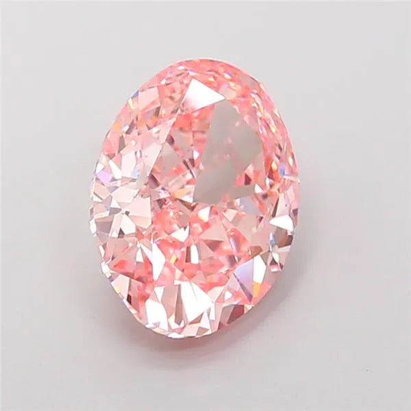 4.18ct Oval Lab Grown Diamond (Colour Fancy Vivid Pink, Clarity VS1, IGI Certified)