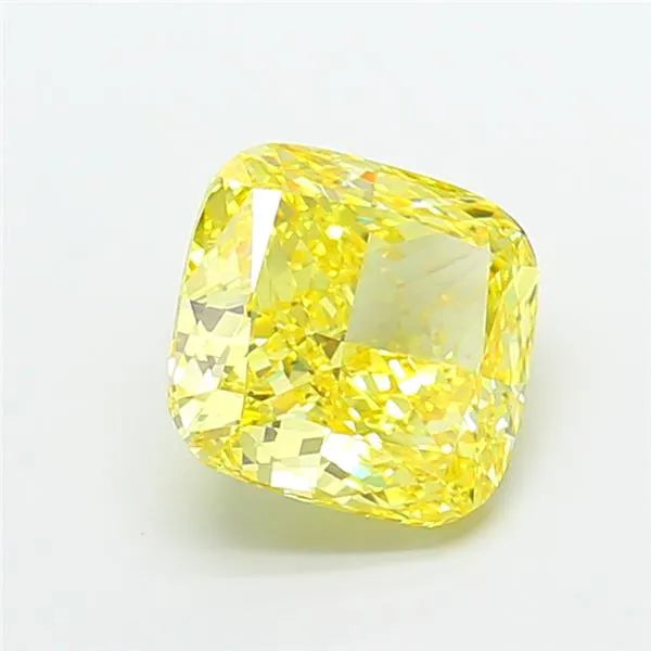 4.26ct Cushion modified Lab Grown Diamond (Colour Fancy Vivid Yellow, Clarity VS1, IGI Certified)