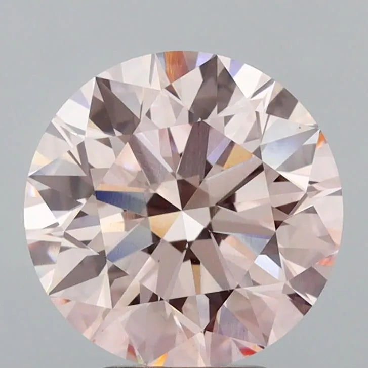 4.34ct Round Lab Grown Diamond (Colour Fancy Light Pink, Clarity VS1, Cut ID, IGI Certified)