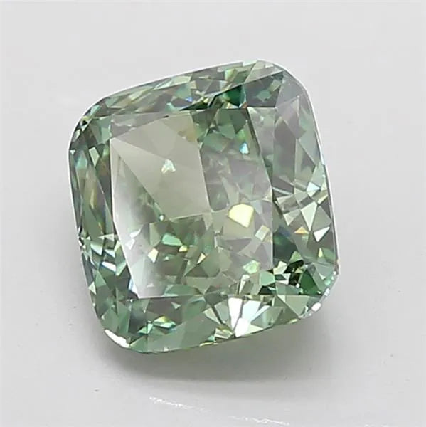 4.52ct Cushion modified Lab Grown Diamond (Colour Fancy Vivid Green, Clarity VS1, IGI Certified)