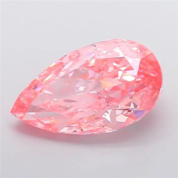 4.54ct Pear Lab Grown Diamond (Colour Fancy Vivid Pink, Clarity VS1, IGI Certified)